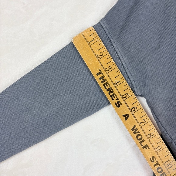 ALLSAINTS Xonda Full Zip Hoodie Women Sz Medium Gray Cotton Distressed Oversized - Picture 10 of 16